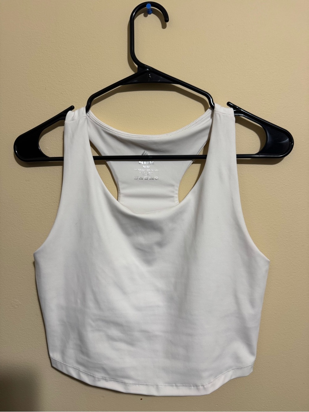 RBX White Racerback Crop Top